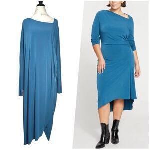 Universal Standard | Women | Jersey Cinch Ruched Midnight Rain Maxi Dress | 3XL